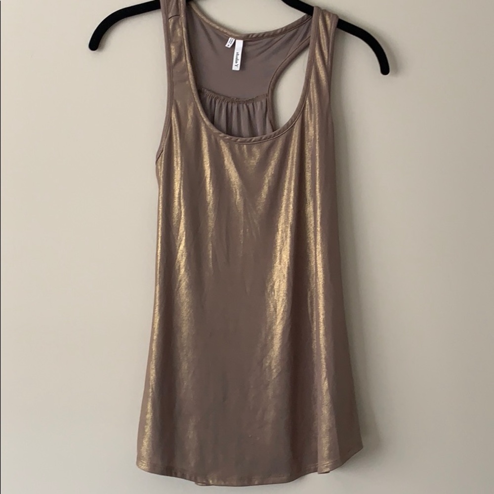 Studio Y.  Gold Racerback Tank